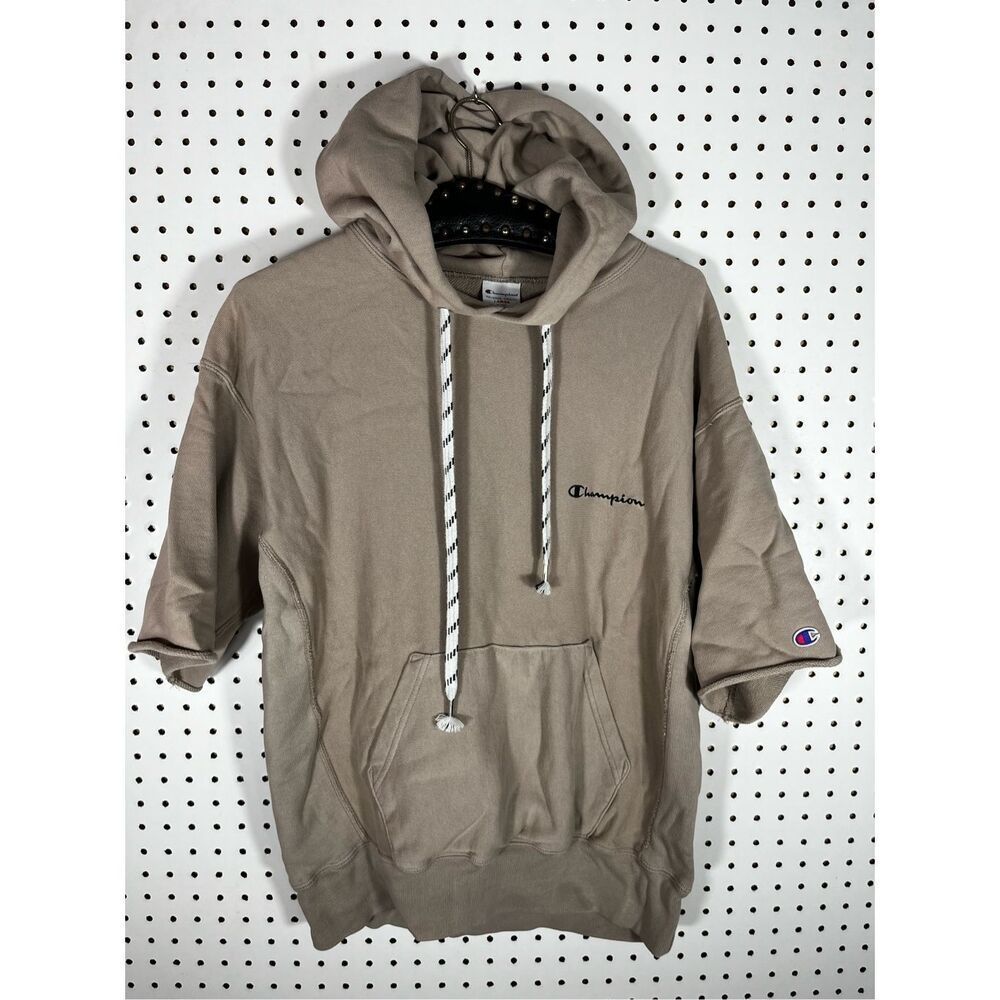 Champion Reverse Weave Short Sleeve Hoodie Size L